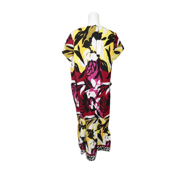 For Cynthia NWT Maxi Dress Lagenlook Linen Blend Hawaii Floral Island Beach XL - Picture 7 of 15